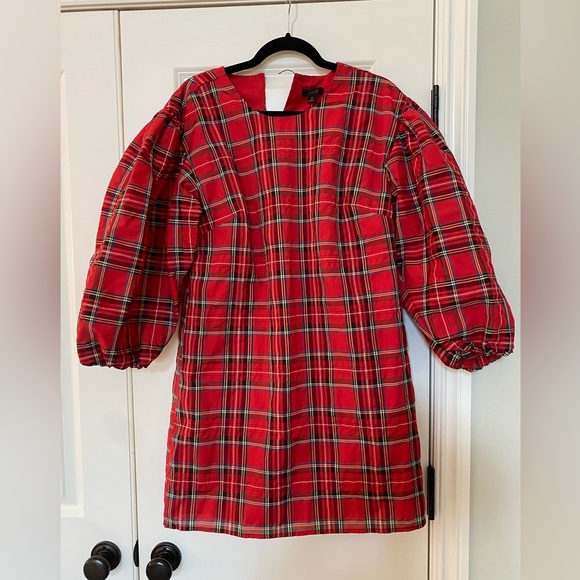 J. Crew Dresses & Skirts - J. Crew tartan plaid quarter sleeve dress, NWT, size medium